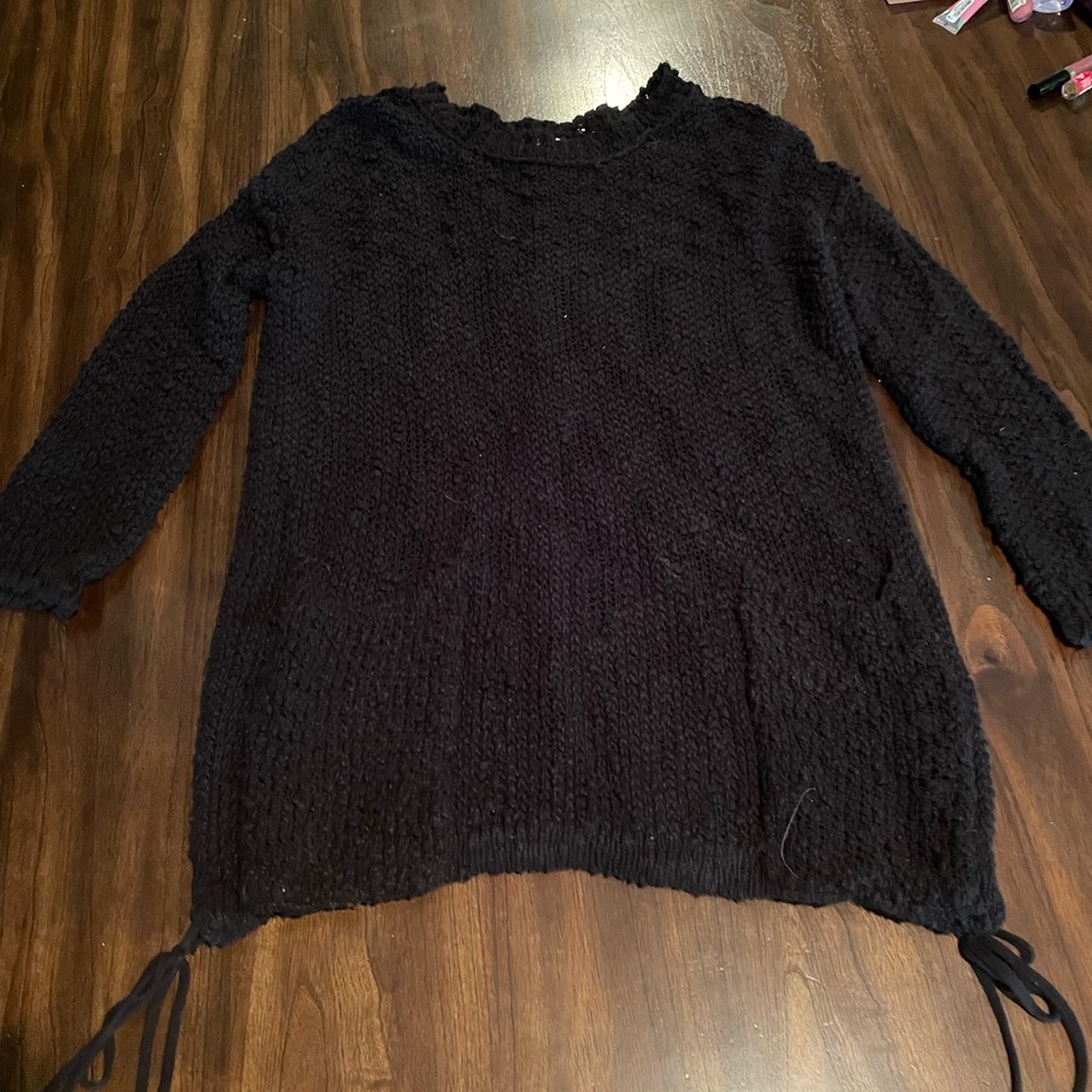 Outsized swim cover tunic Free People black